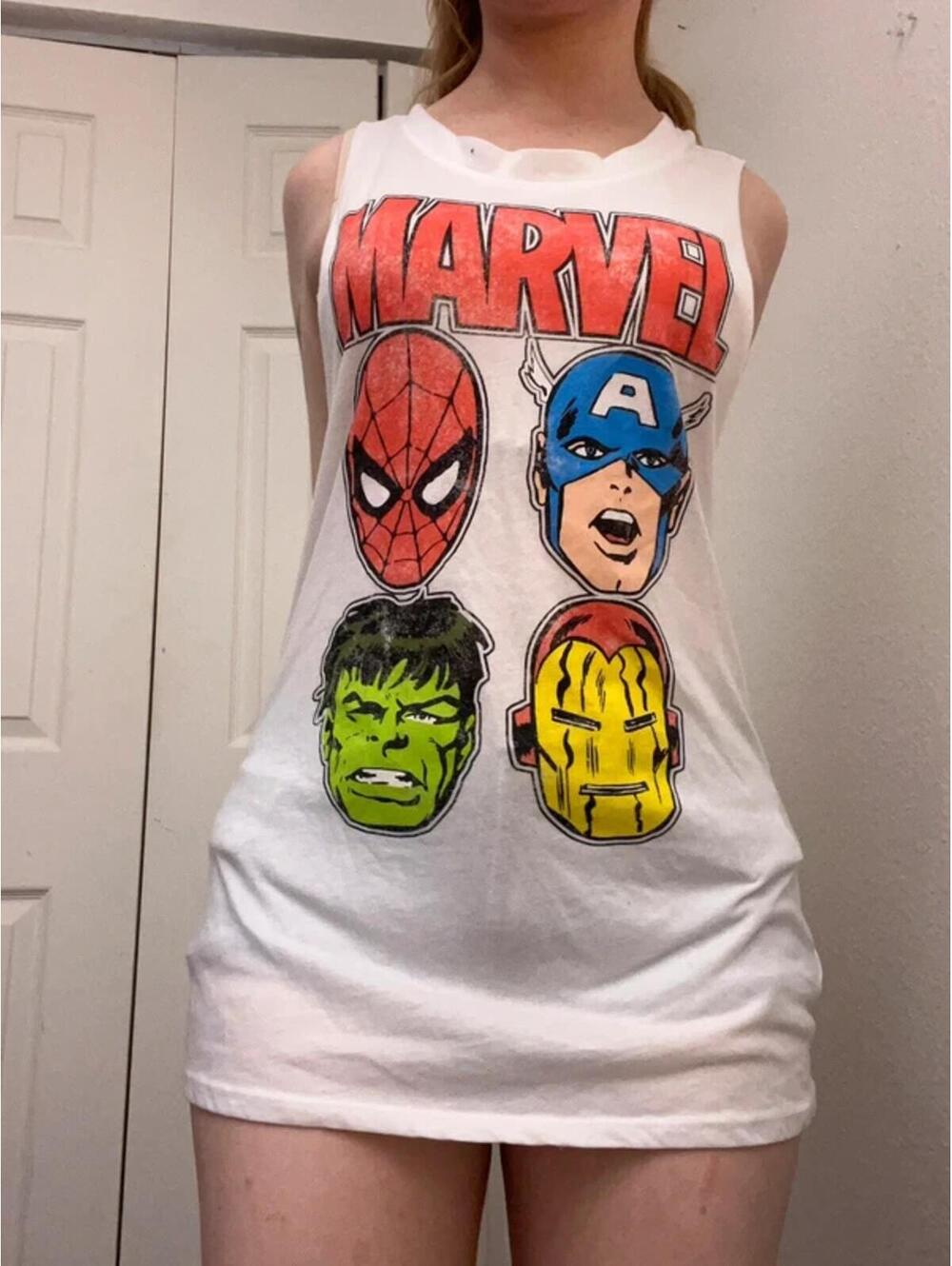 fitted spider man top Y2K marvel cut out shirt emo scene